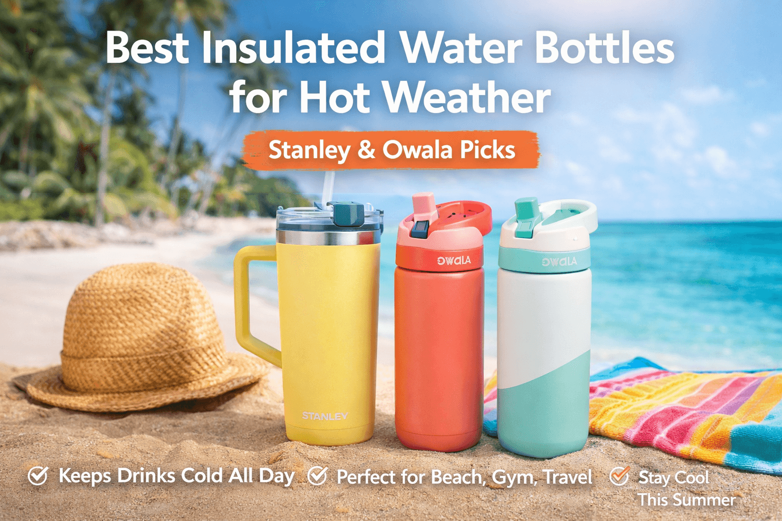Best Insulated Water Bottles for Hot Weather (Stanley & Owala Picks)
