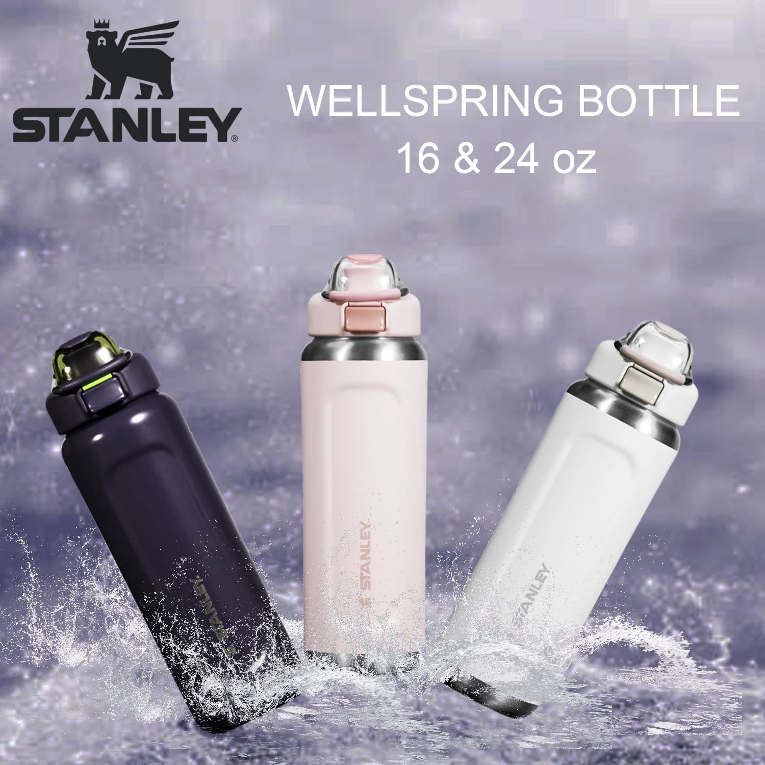 Stanley Wellspring Bottle – Leakproof Stainless Steel (16oz & 24oz)