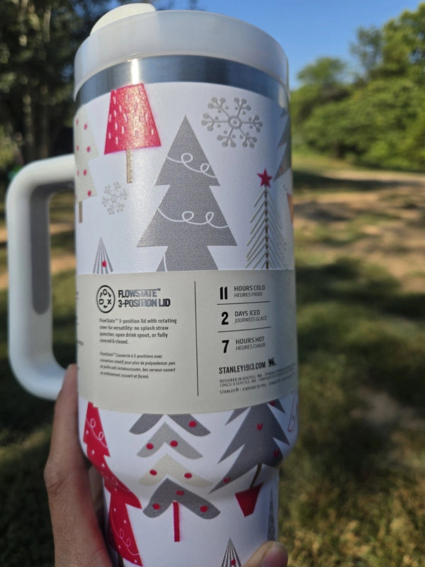 Stanley Quencher H2.0 Flowstate HOLIDAY White Red 40 Oz